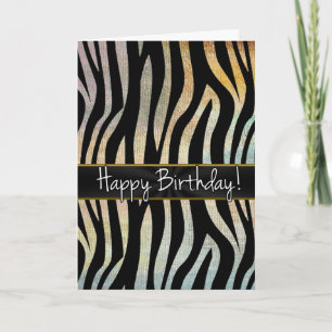 Zebra Stripes Avec Tons Terre Cartes D'Anniversair