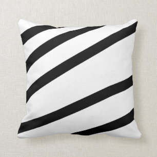 Zebra Stripes Coussin noir et blanc