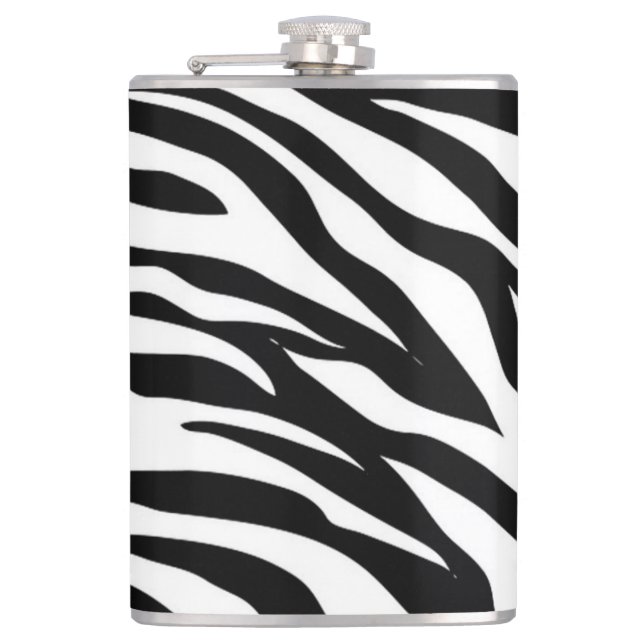 Zebra Stripes Flachmann (Vorderseite)