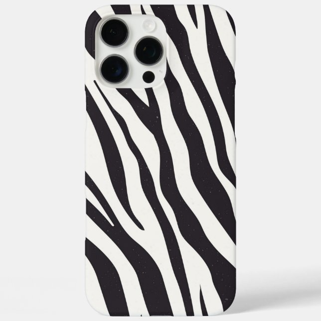 Zebra Stripes iPhone Case – Black & White Pattern (Rückseite)