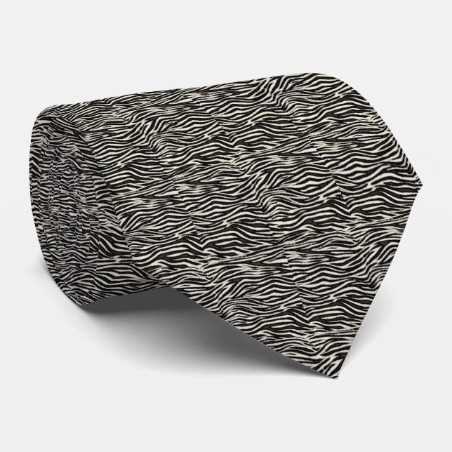 Zebra Stripes Krawatte (Gerollt)