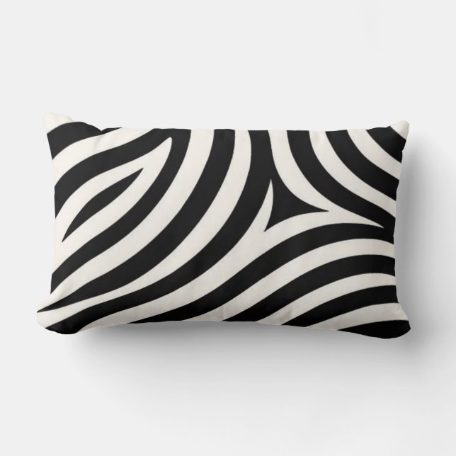 Zebra Stripes Moderne Printmedien Lendenkissen (Vorderseite)