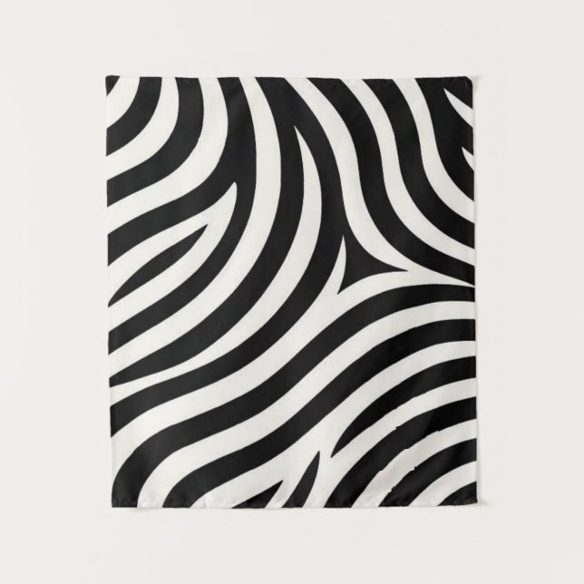 Zebra Stripes Moderne Printmedien Wandteppich (Vorderseite)