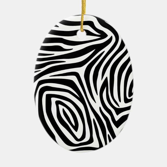 Zebra Stripes Muster Keramik Ornament (Vorne)