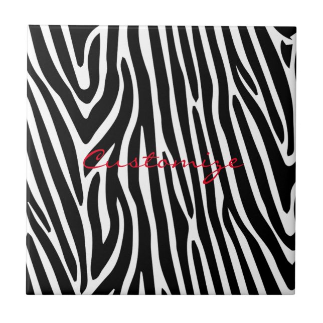 Zebra Stripes Muster Thunder_Cove Fliese (Vorderseite)