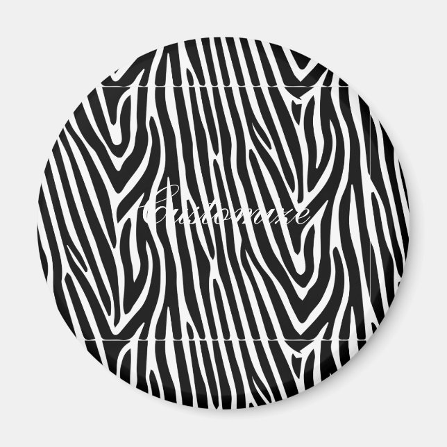 Zebra Stripes Muster Thunder_Cove Magnet (Vorne)
