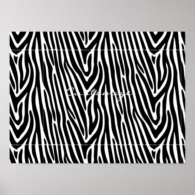 Zebra Stripes Muster Thunder_Cove Poster (Vorne)