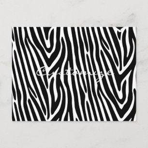 Zebra Stripes Muster Thunder_Cove Postkarte