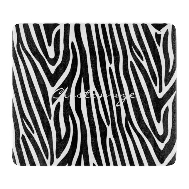Zebra Stripes Muster Thunder_Cove Schneidebrett (Vorderseite)