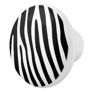 Zebra stripes Musterschwarzes u. -WEISS + Ihre Keramikknauf