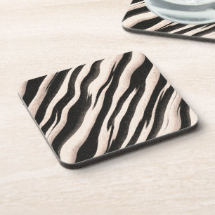Zebra stripes nahtlose Beschaffenheit + Ihre Ideen Getränkeuntersetzer