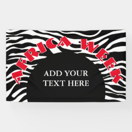 Zebra stripes pattern black & white + your ideas banner