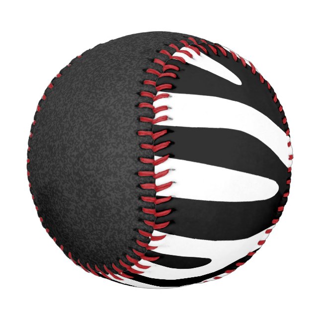 Zebra stripes pattern black & white + your ideas baseball (Schrägansicht)