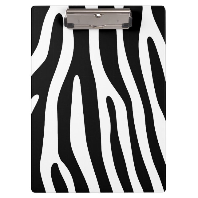 Zebra stripes pattern black & white + your ideas klemmbrett (Vorderseite)