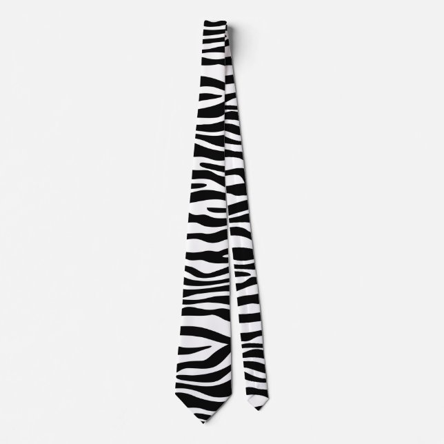 Zebra stripes pattern black & white + your ideas krawatte (Vorderseite)