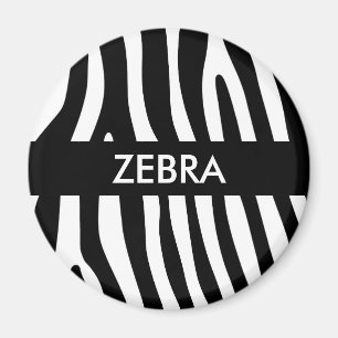 Zebra stripes pattern black & white + your ideas magnet