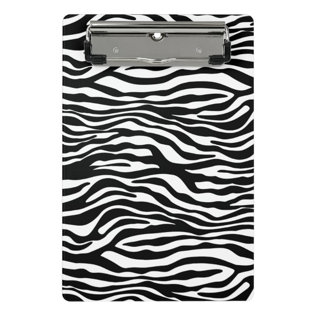 Zebra stripes pattern black & white + your ideas mini klemmbrett (Vorderseite)