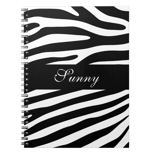 Zebra stripes pattern black & white + your ideas notizblock (Vorderseite)