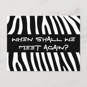 Zebra stripes pattern black & white + your ideas postkarte