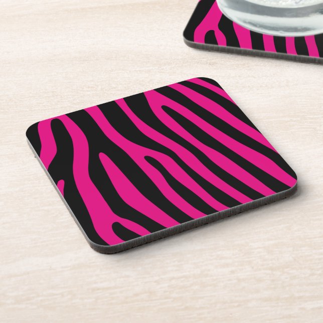 Zebra stripes pattern + your background & ideas getränkeuntersetzer (Linke Seite)