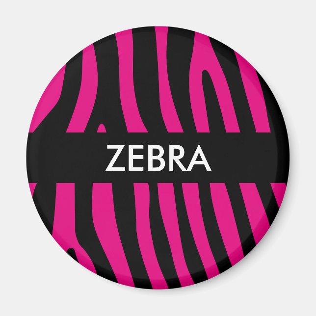 Zebra stripes pattern + your background & ideas magnet (Vorne)
