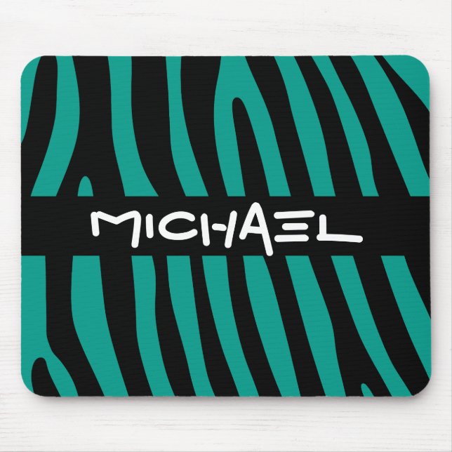 Zebra stripes pattern + your background & ideas mousepad (Vorne)