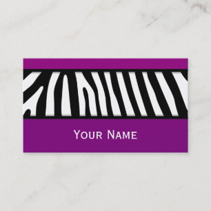 Zebra stripes pattern + your background & ideas visitenkarte