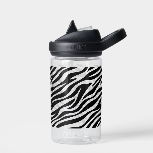 Zebra Stripes Seamless Pattern Animal Print-60492 Trinkflasche (Links)