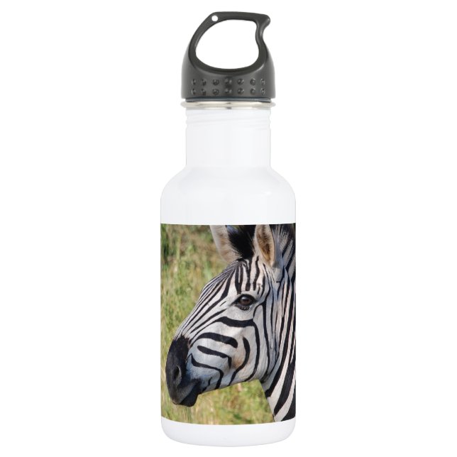 Zebra Stripes tierisches afrikanisches Edelstahlflasche (Vorderseite)