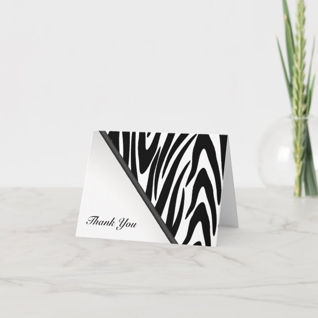 Zebra Stripes Vielen Dank Dankeskarte (Vorderseite)