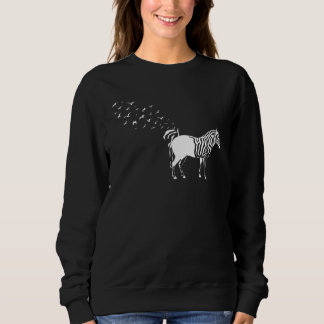 Zebra Stripes Zebra Birds Sweatshirt