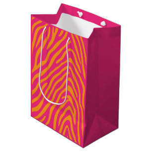 Zebra Striping in beliebige Farben Mittlere Geschenktüte