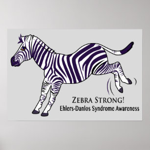 Zebra Strong Ehlers-Danlos Syndrom Poster