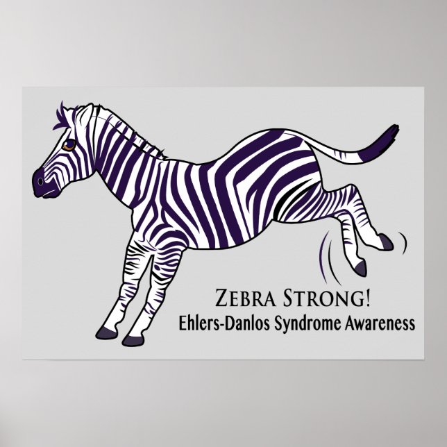 Zebra Strong Ehlers-Danlos Syndrom Poster (Vorne)