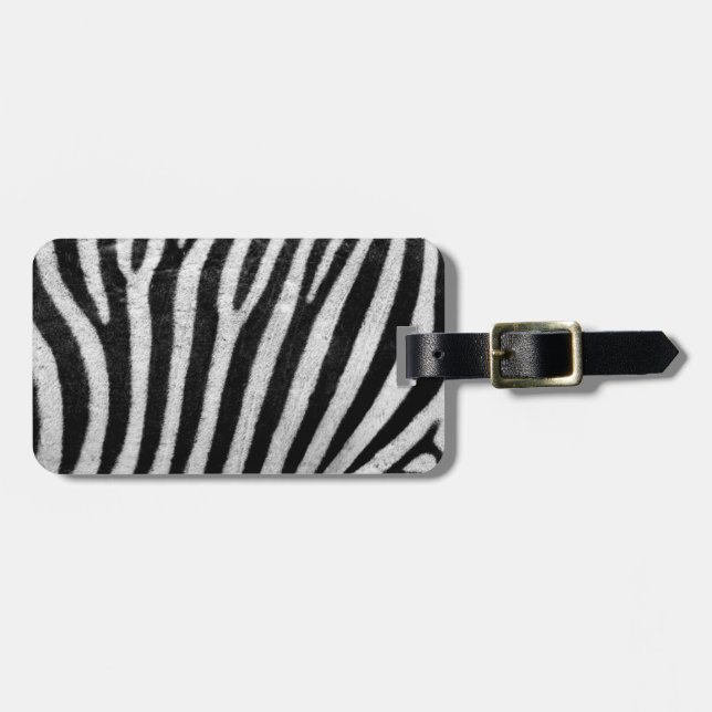 Zebra-strukturierter Gepäckanhänger (Vorderseite horizontal)