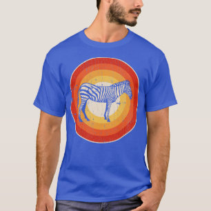 Zebra Sunset Retro for Men Women Boys Girls Kinder T-Shirt