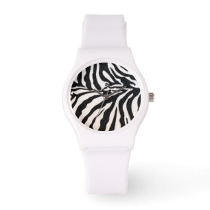 Zebra-Tierdruck Armbanduhr