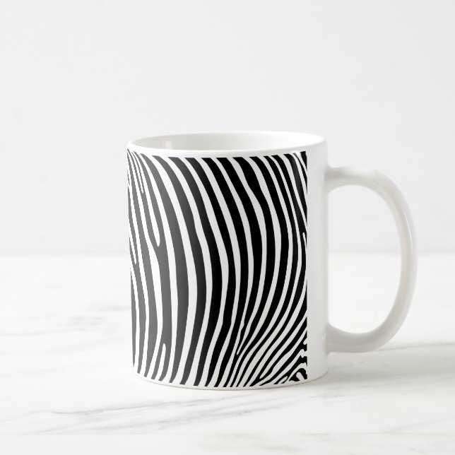 Zebra-Tierdruck Kaffeetasse (Rechts)