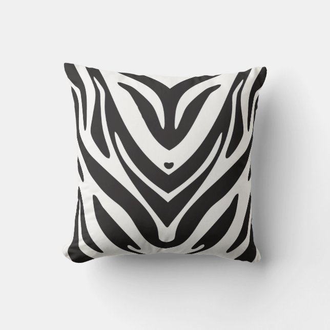 Zebra-Tierdruck-Wurfs-Kissen Kissen (Vorderseite)
