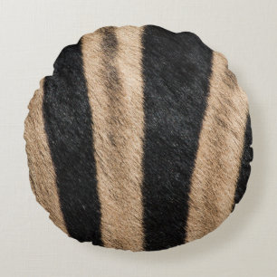 ZEBRA TIERDRUCKSTRIPE RUNDES KISSEN