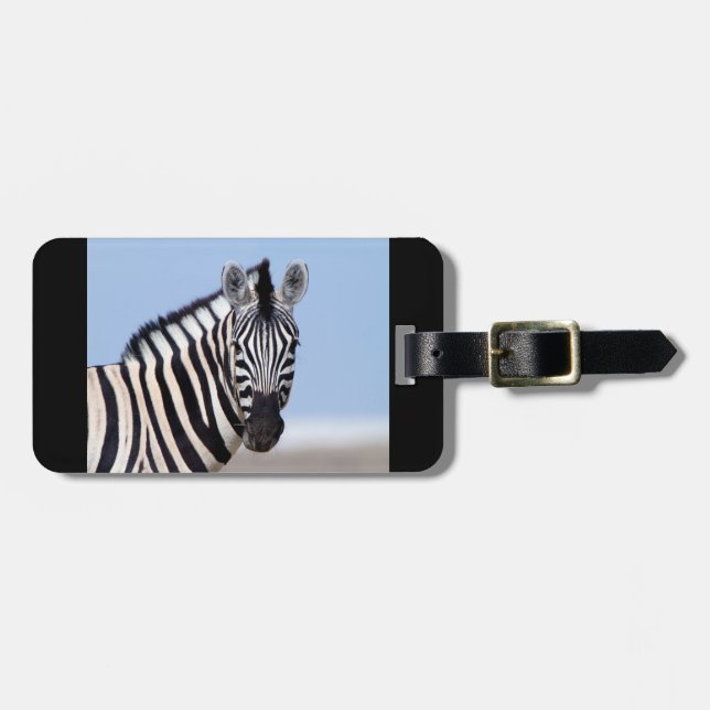 Zebra-Tierfotografie Afrika Safari-Tier Gepäckanhänger (Vorderseite horizontal)