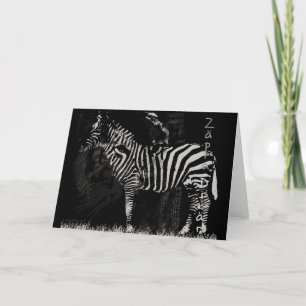 Zebra-Tiger-Gruß-Karte Karte