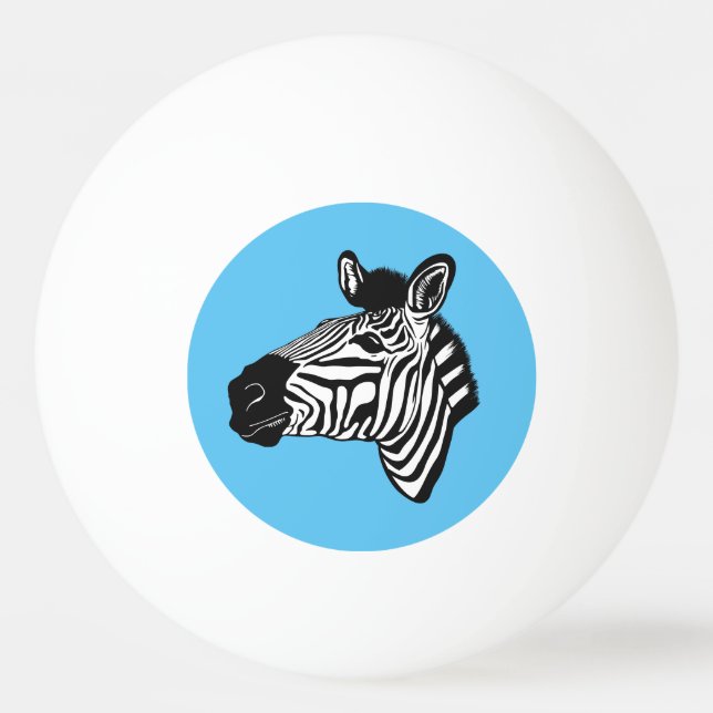 Zebra Tischtennisball (Vorderseite)