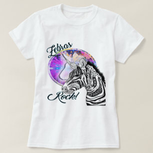 Zebra Tribal Schwarz-Weiß-Tattoostil T-Shirt