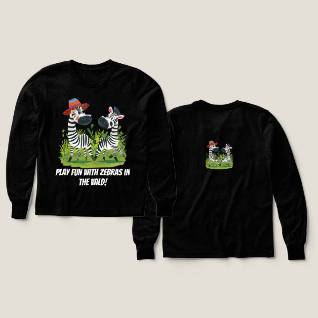 Zebra Twins in freier Wildbahn und Personalisierte (Design Vorder- & Rückseite)