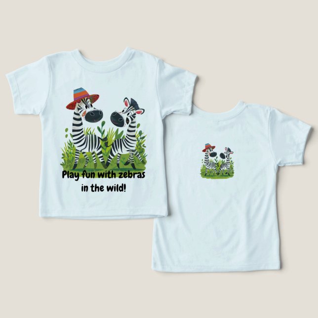 Zebra Twins in freier Wildbahn und Personalisierte (Design Vorderseite & Rückseite)