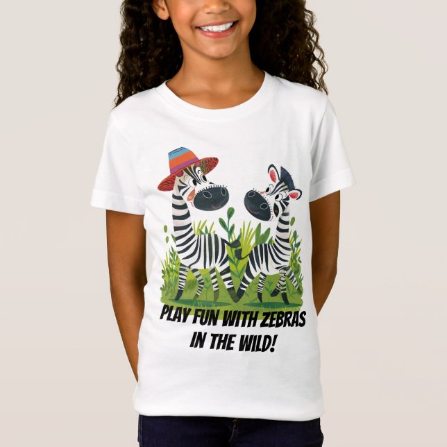 Zebra Twins in freier Wildbahn und Personalisierte T-Shirt (Vorderseite)