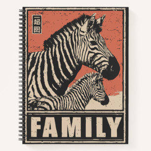 Zebra und Foal - Bold Safari Family Connection Notizbuch