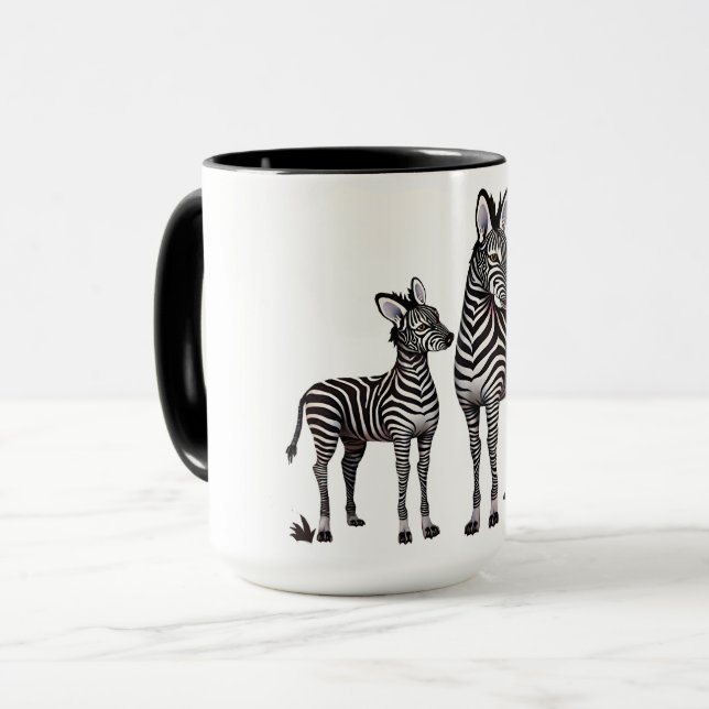 Zebra und Juvenile Baby Tasse (Vorderseite Links)