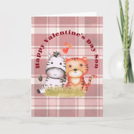 Zebra und Tiger Valentine Karte
